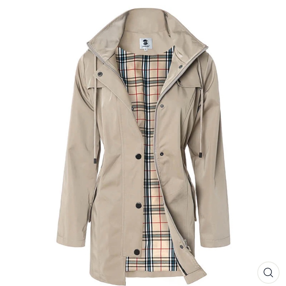 Women's Long Hooded Anorak Style Windbreaker Jacket | Outdoor Raincoat